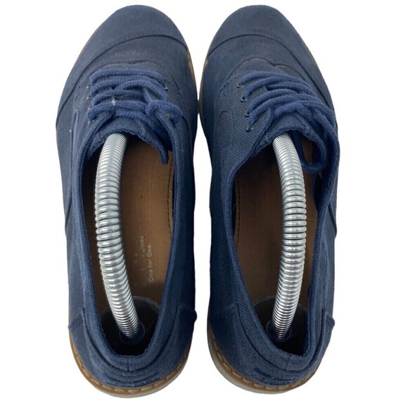 TOMS Brogue Slip On Blue Casual Shoes 10010669 Size 6 US 38 EU Womens - Picture 3 of 10